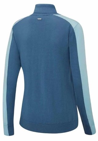 PING Lockett Roll neck pull femme, blue fusion/crystal blue