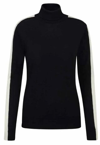 PING Lockett Roll neck pull femme, noir/chalk