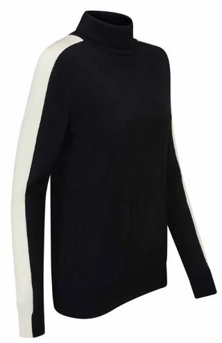 PING Lockett Roll neck pull femme, noir/chalk