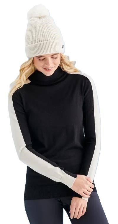 PING Lockett Roll neck pull femme, noir/chalk