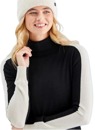 PING Lockett Roll neck pull femme, noir/chalk