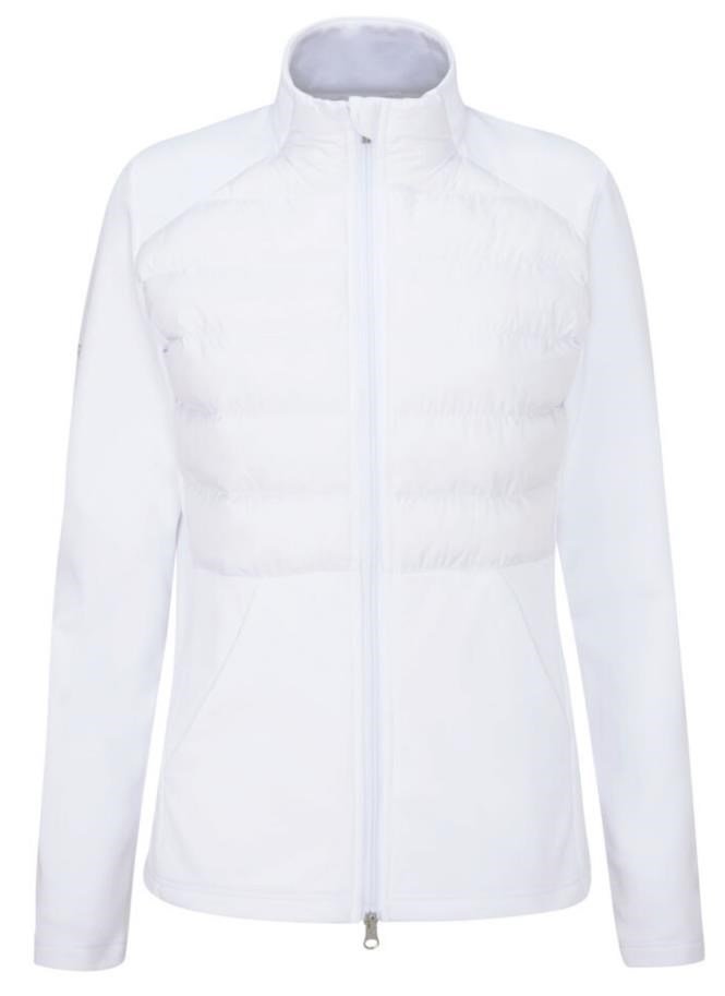 PING Clare Zoned fleece veste femme, blanche