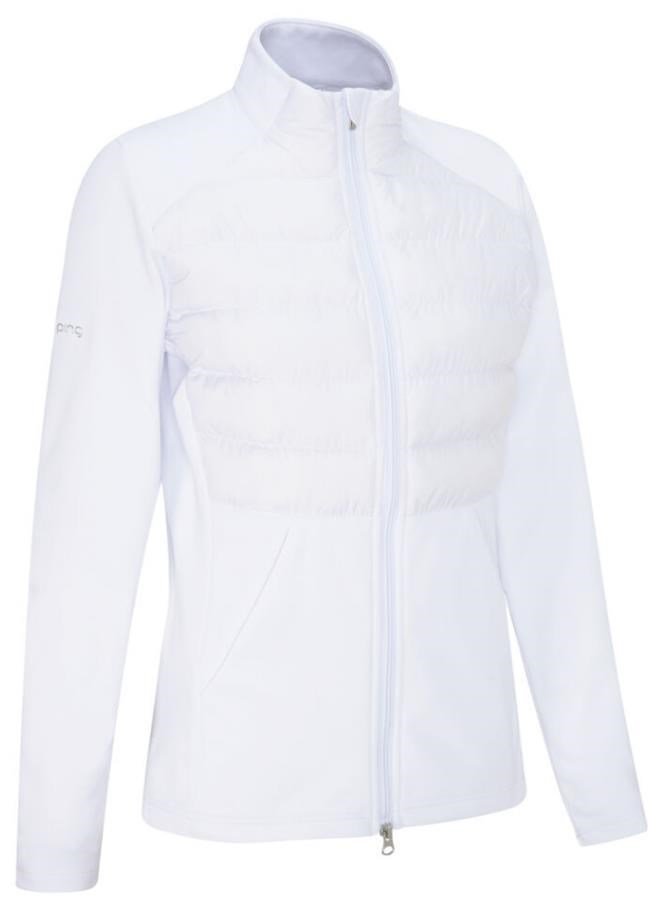 PING Clare Zoned fleece veste femme, blanche