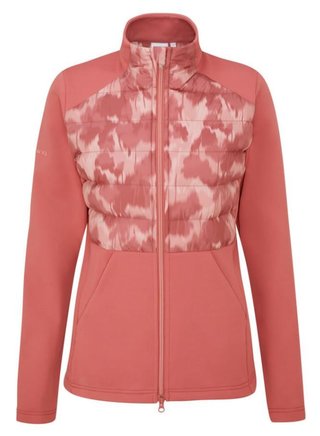PING Clare Zoned fleece veste femme, rose/rose multi