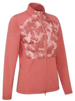 PING Clare Zoned fleece veste femme, rose/rose multi