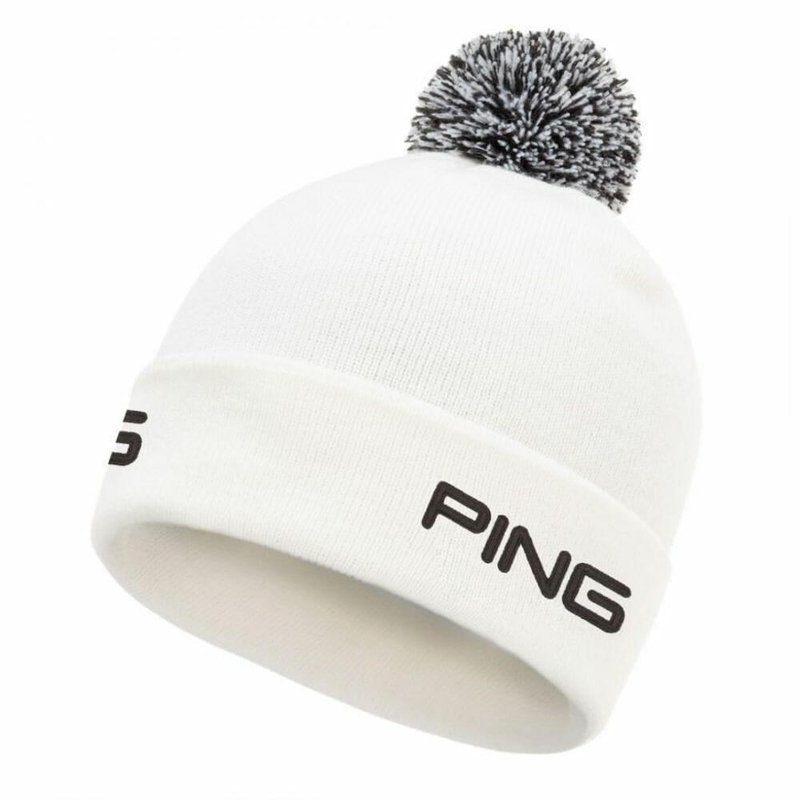 PING Cresting Knit bonnet d'hiver homme, blanc