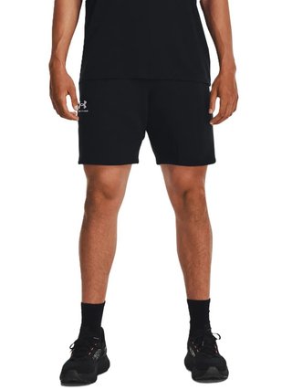 Under Armour Essential Fleece short homme, noir/blanc