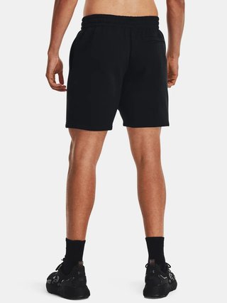 Under Armour Essential Fleece short homme, noir/blanc
