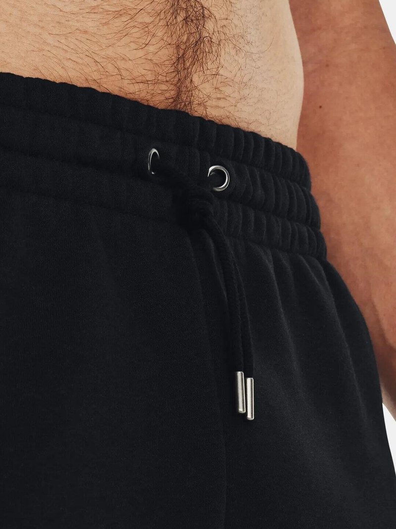 Under Armour Essential Fleece short homme, noir/blanc