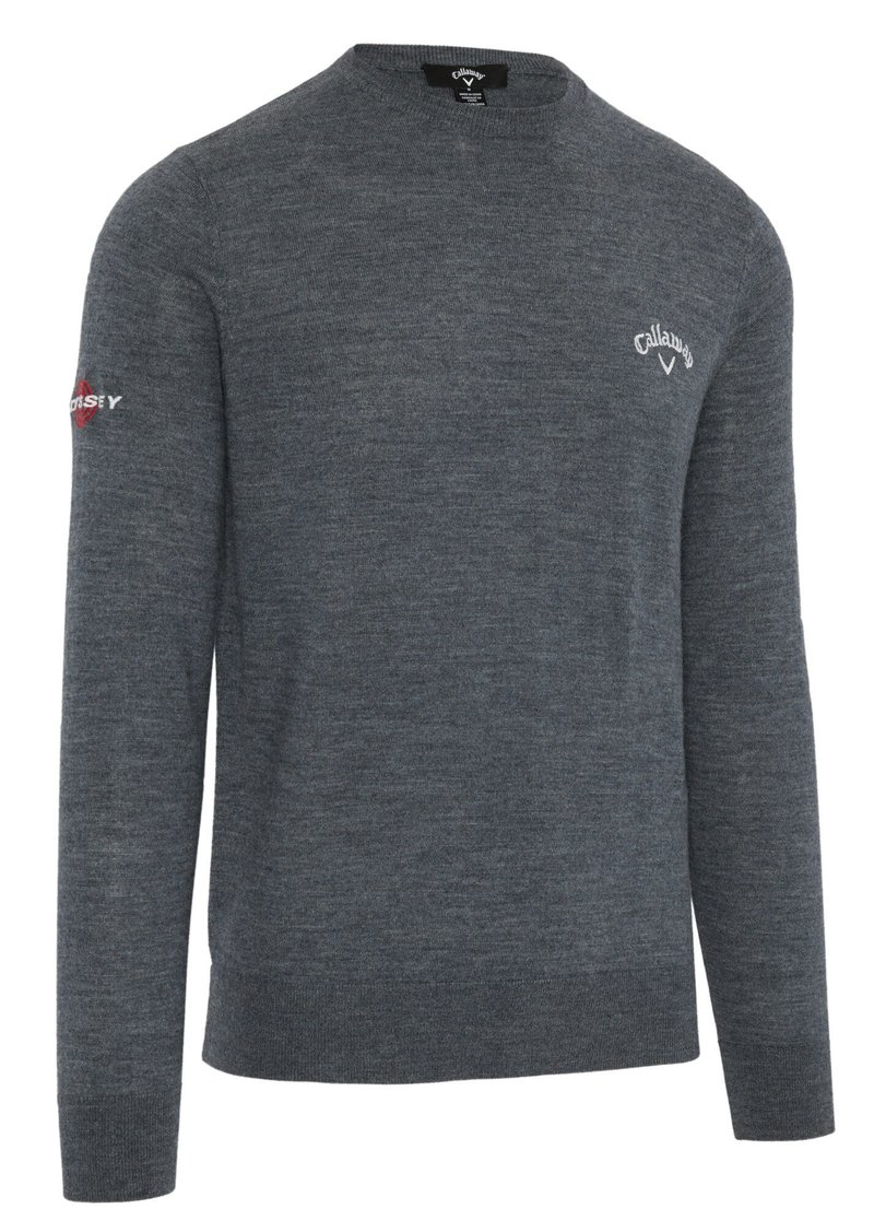 Callaway Crew Neck Merino Mix pull homme, steel heather