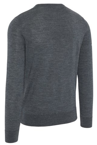 Callaway Crew Neck Merino Mix pull homme, steel heather