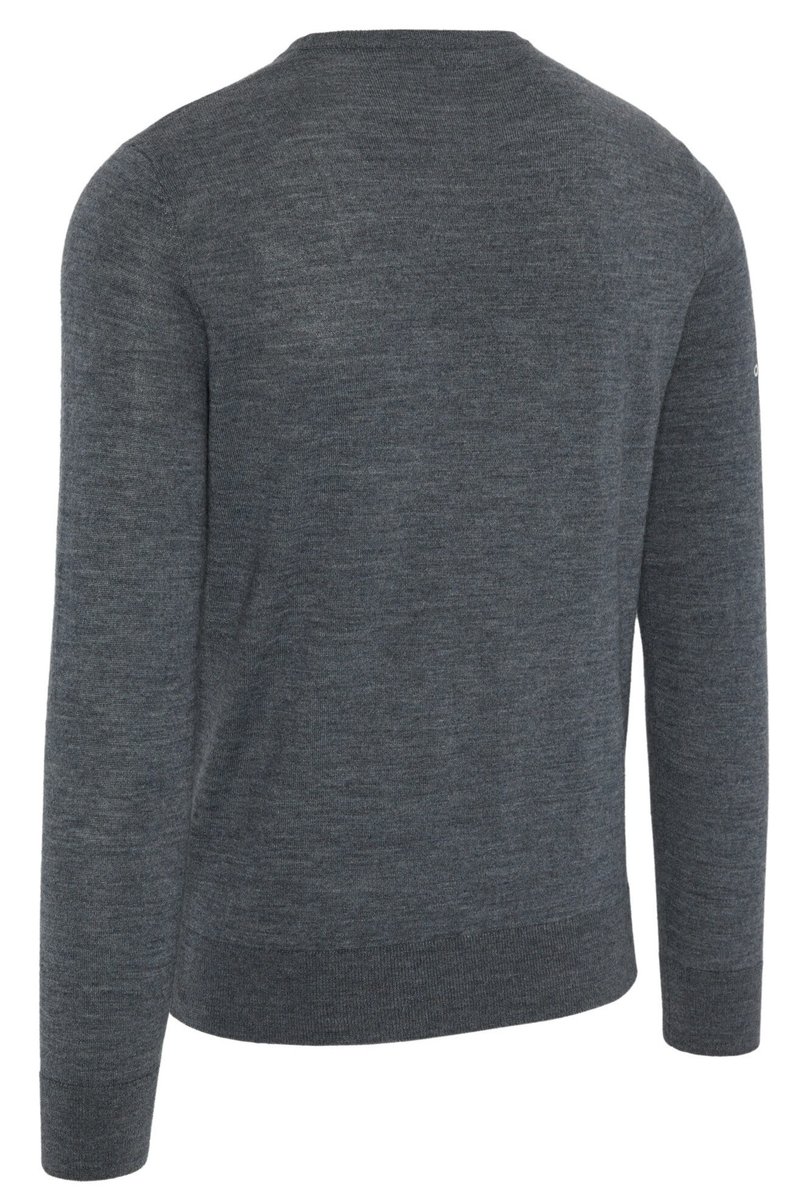 Callaway Crew Neck Merino Mix pull homme, steel heather