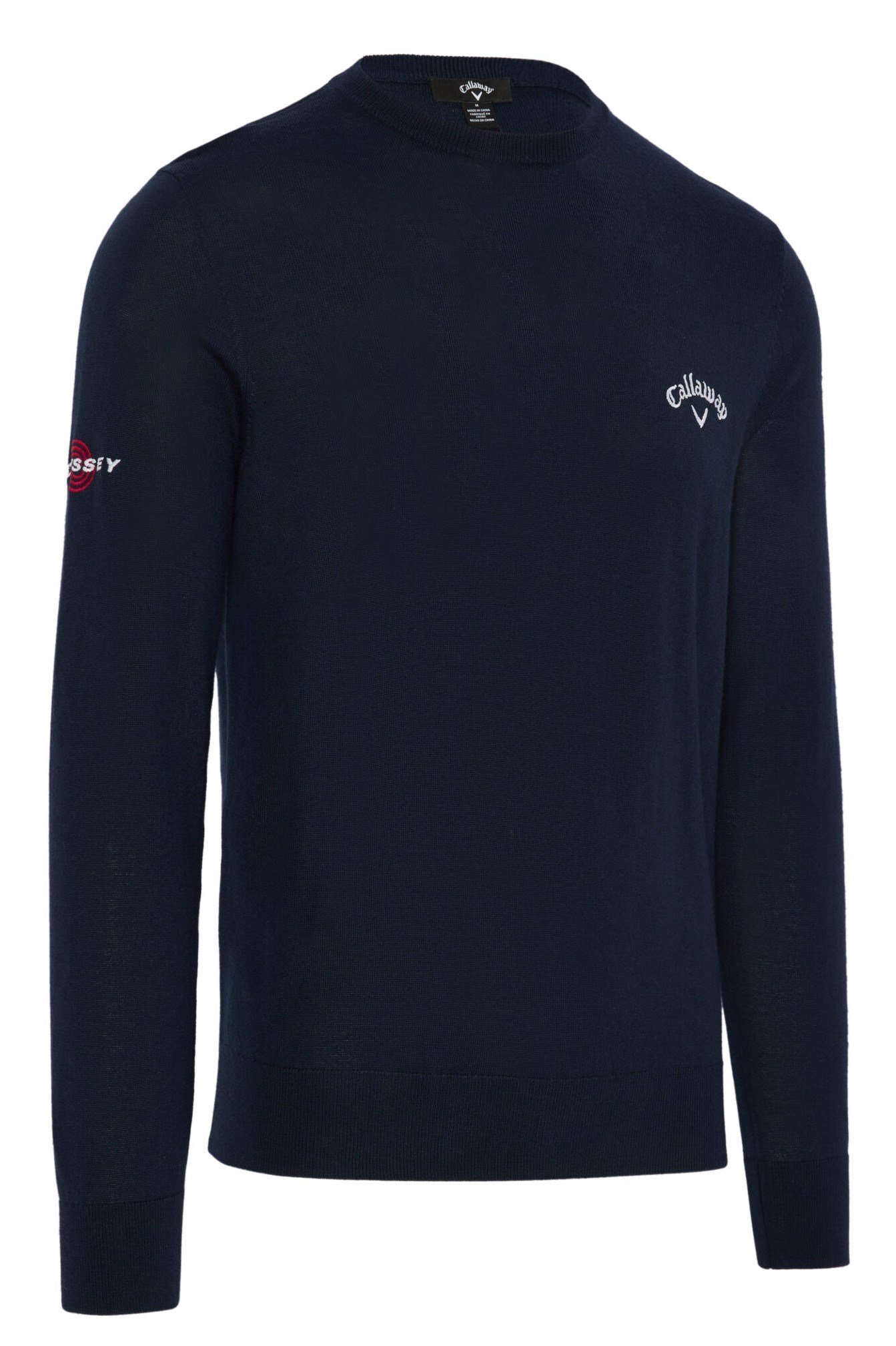 Callaway Crew Neck Merino Mix pull homme, bleu marine