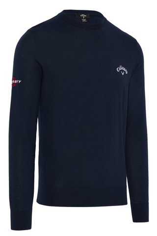 Callaway Crew Neck Merino Mix pull homme, bleu marine