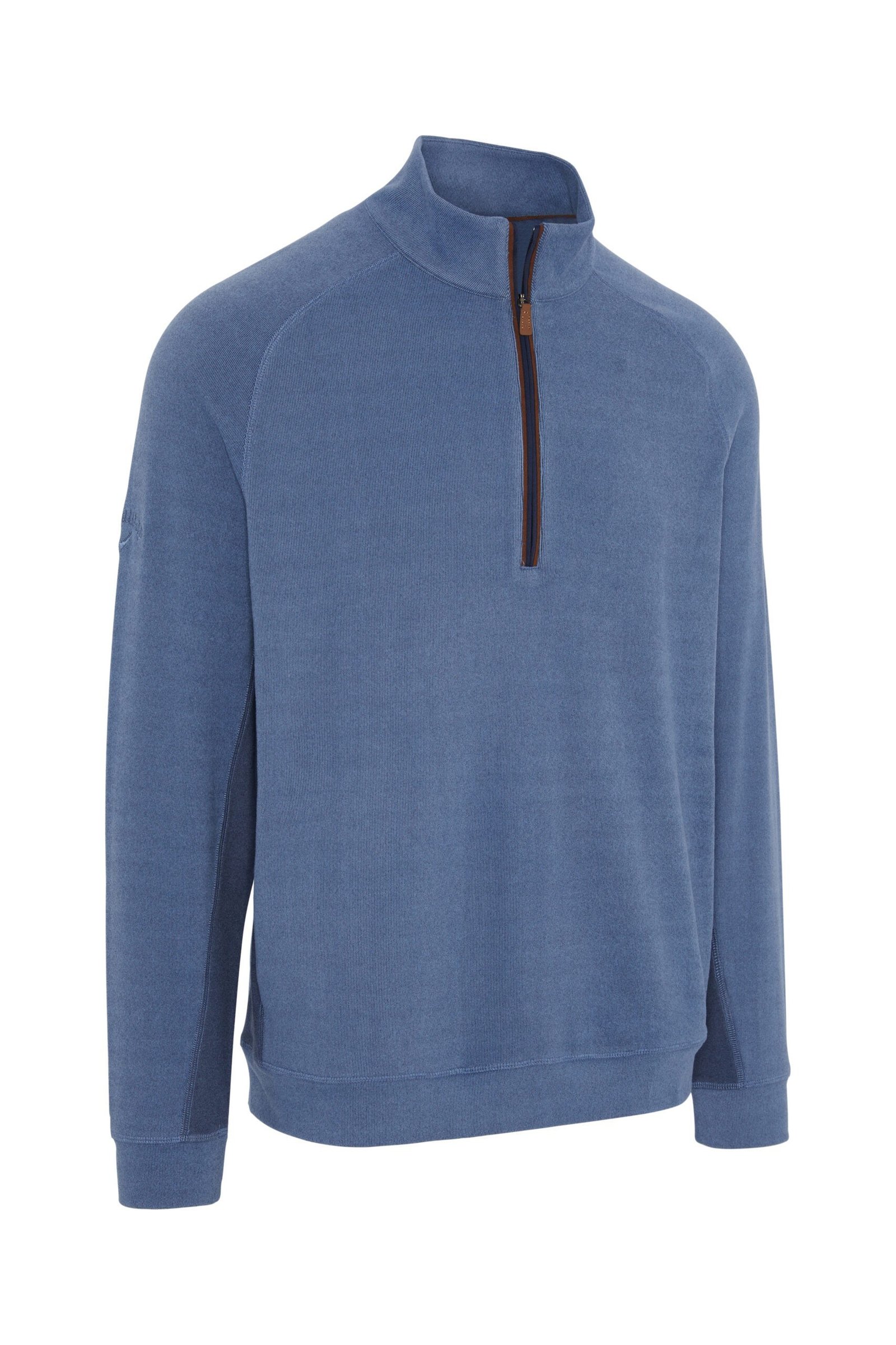 Callaway Brushed Rib 1/4 Zip sweat-shirt homme, peacoat heather