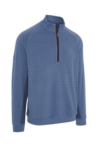 Callaway Brushed Rib 1/4 Zip sweat-shirt homme, peacoat heather