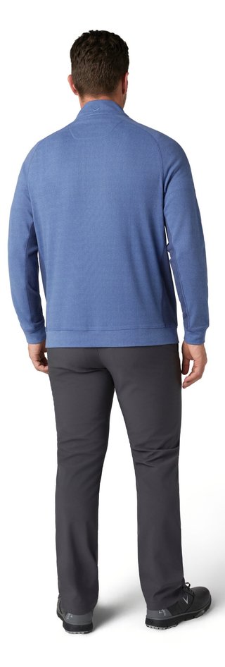 Callaway Brushed Rib 1/4 Zip sweat-shirt homme, peacoat heather