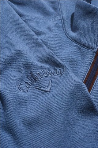 Callaway Brushed Rib 1/4 Zip sweat-shirt homme, peacoat heather