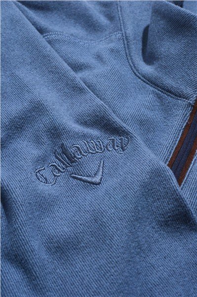 Callaway Brushed Rib 1/4 Zip sweat-shirt homme, peacoat heather