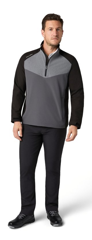 Callaway 1/2 Zip Wind veste coupe-vent homme, caviar