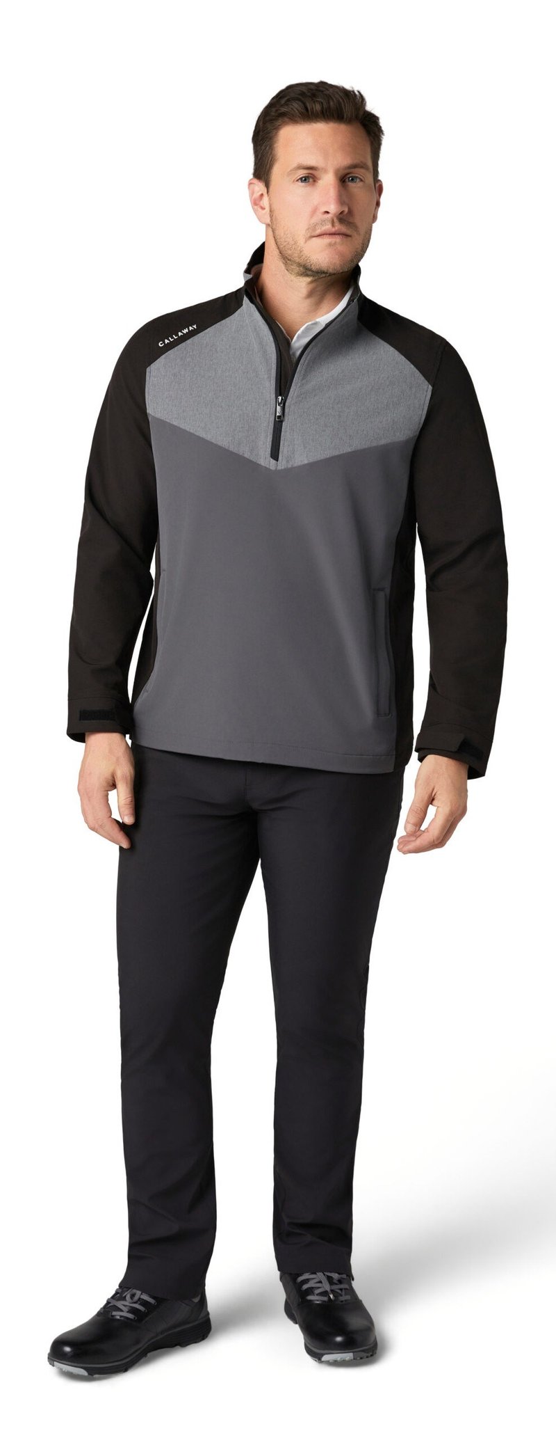 Callaway 1/2 Zip Wind veste coupe-vent homme, caviar
