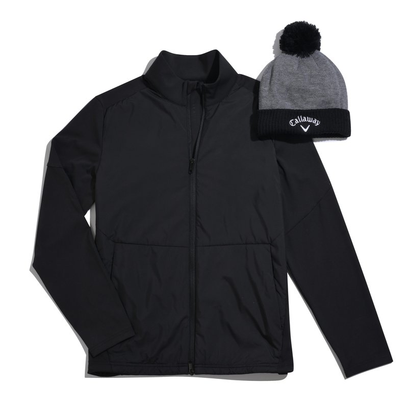 Callaway Mixed Media Full Zip veste homme, caviar