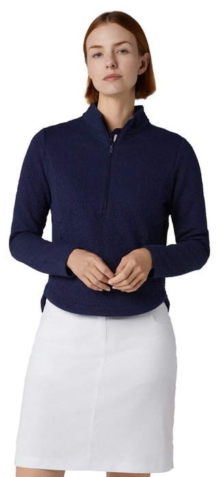 Callaway 1/2 Zip Quilted Knit sweatshirt femme, peacoat