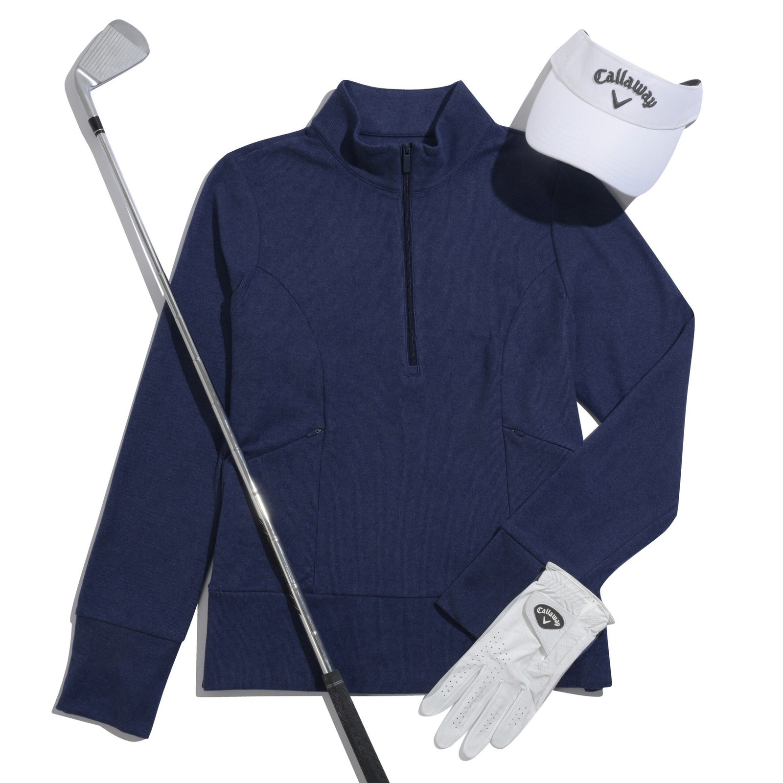 Callaway 1/2 Zip Soft Touch sweatshirt femme, peacoat