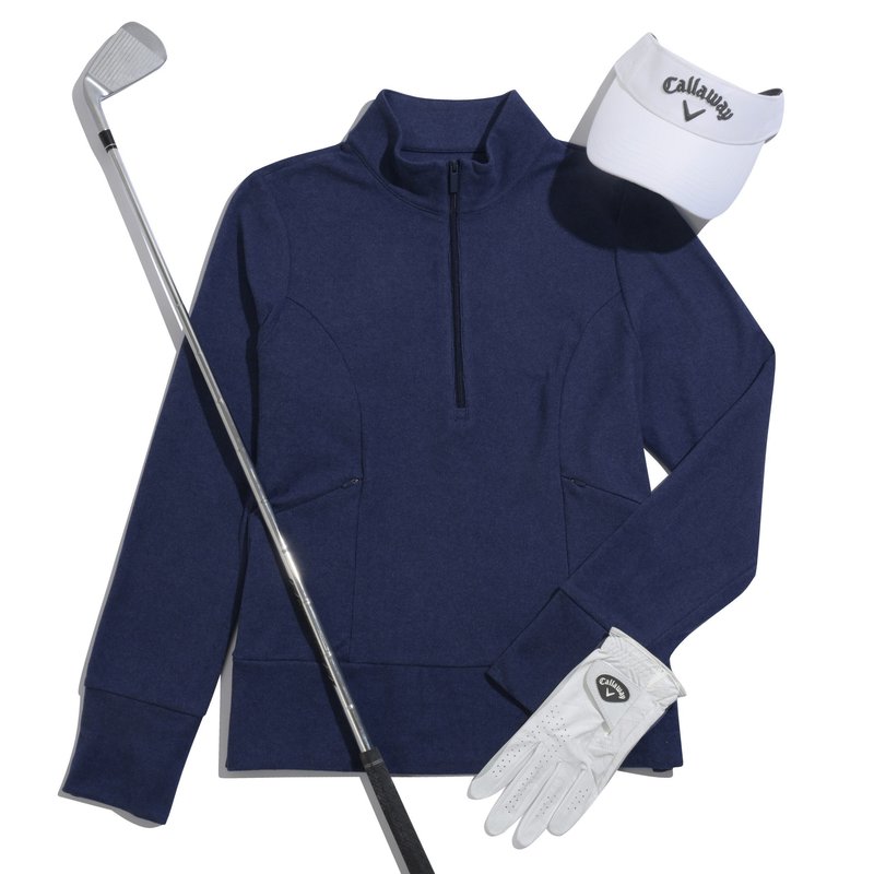 Callaway 1/2 Zip Soft Touch sweatshirt femme, peacoat