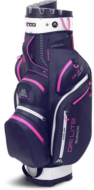 Big Max Dri Lite Silencio 2 Organizer cart bag, steel blue/argent/fuchsia