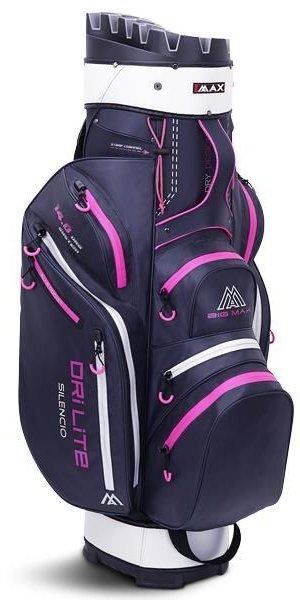 Big Max Dri Lite Silencio 2 Organizer cart bag, steel blue/argent/fuchsia