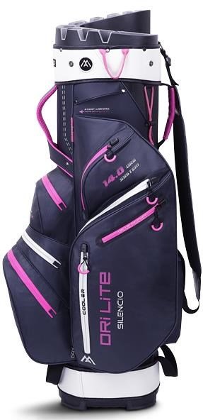 Big Max Dri Lite Silencio 2 Organizer cart bag, steel blue/argent/fuchsia