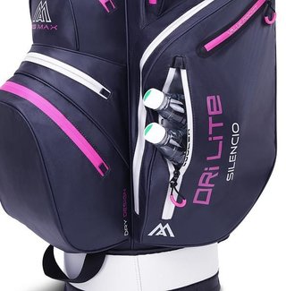 Big Max Dri Lite Silencio 2 Organizer cart bag, steel blue/argent/fuchsia
