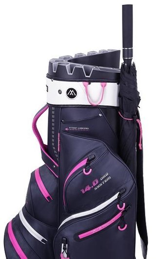 Big Max Dri Lite Silencio 2 Organizer cart bag, steel blue/argent/fuchsia