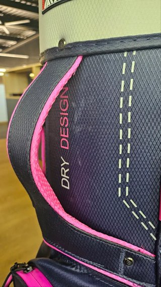 Big Max Dri Lite Silencio 2 Organizer cart bag, steel blue/argent/fuchsia