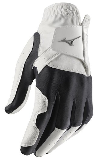 Mizuno Stretch gant de golf homme, blanc/noir