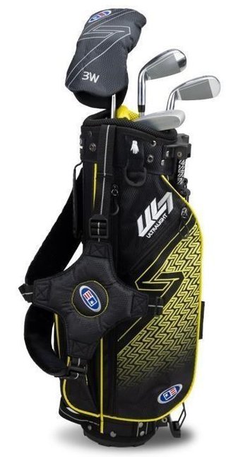 U.S. Kids Golf UL7-42 (107cm) W25 set de golf junior, graphite, + sac trépied, noir/jaune