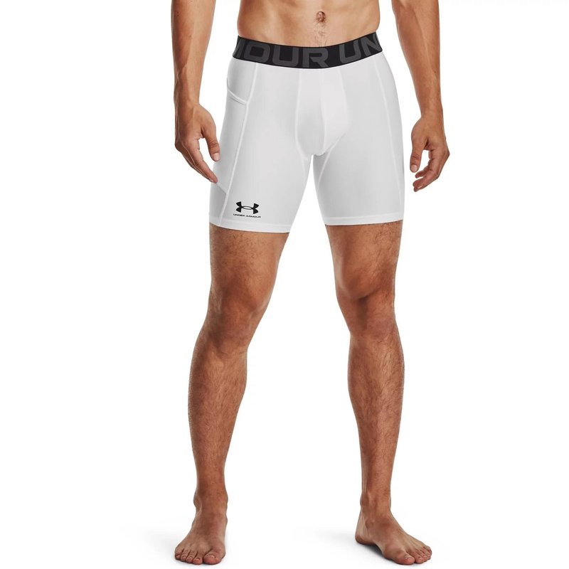 Under Armour HeatGear Shorts boxers de compression homme, blanc