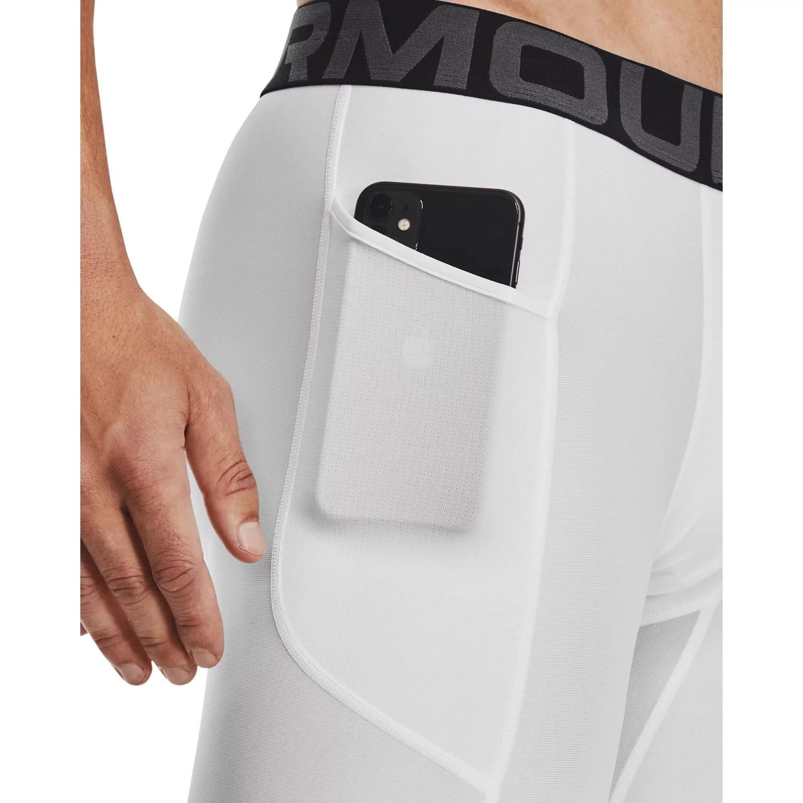 Under Armour HeatGear Shorts boxers de compression homme, blanc