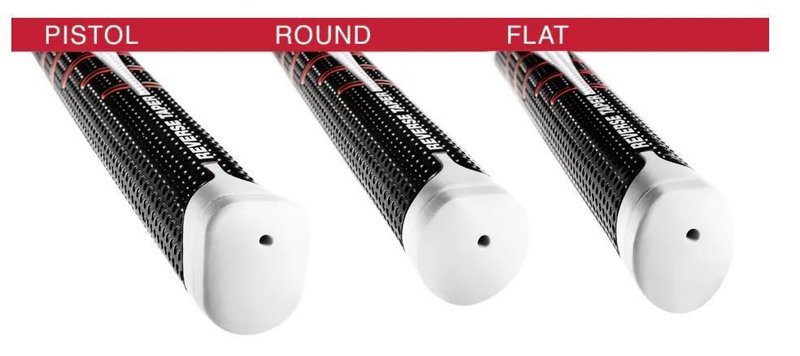 Golf Pride Reverse Taper grip putter FLAT MEDIUM, white cap