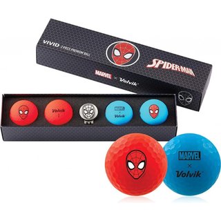 Volvik VIVID MARVEL SPIDERMAN balles de golf, mix de couleurs