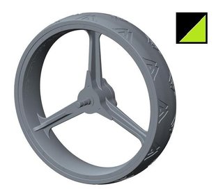 Big Max pièce de rechange - roue arrière (1PC), vert/noir