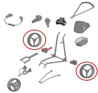 Big Max pièce de rechange - roue arrière (1PC), vert/noir