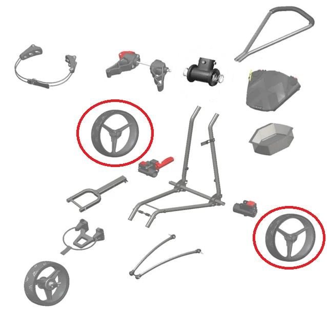 Big Max pièce de rechange - roue arrière (1PC), vert/noir