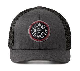 Travis Mathew The Patch casquette homme, heather grey pinstripe
