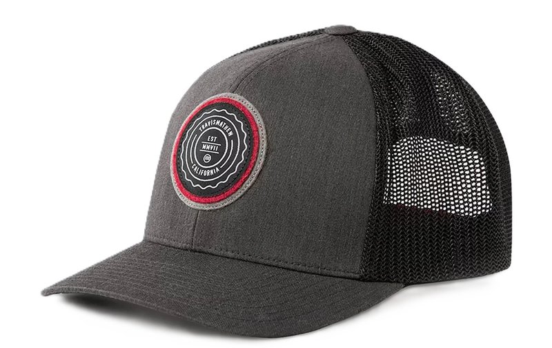 Travis Mathew The Patch casquette homme, heather grey pinstripe