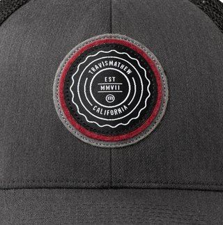 Travis Mathew The Patch casquette homme, heather grey pinstripe