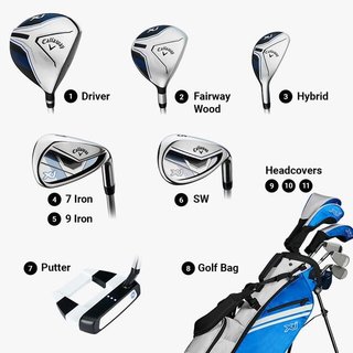 Callaway XJ-3 8PC set de golf junior, acier/graphite