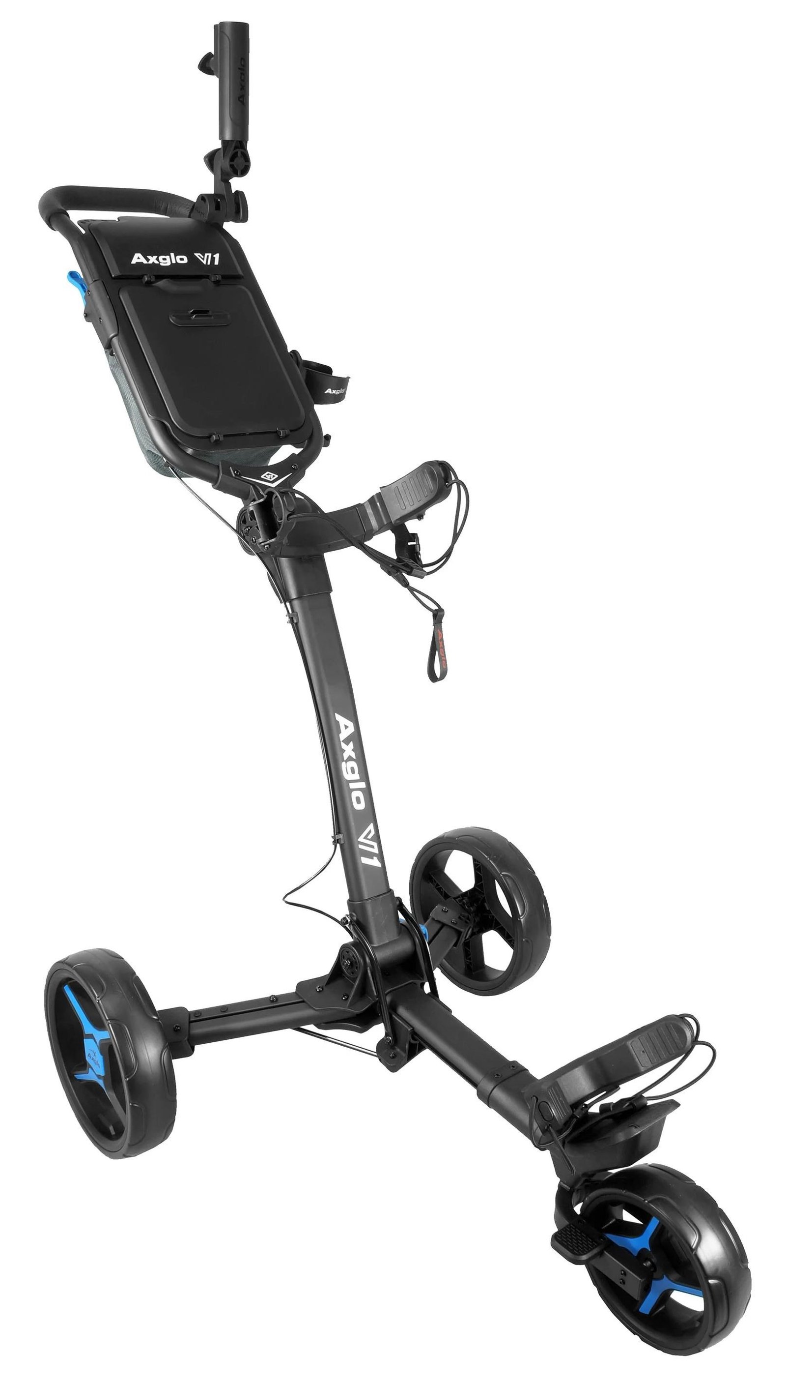 Axglo V1 chariot manuel de golf, noir/bleu