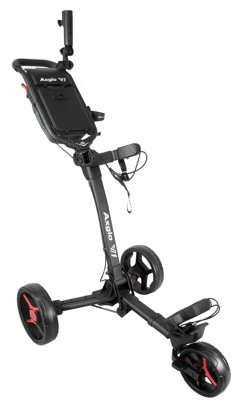 Axglo V1 chariot manuel de golf, noir/rouge